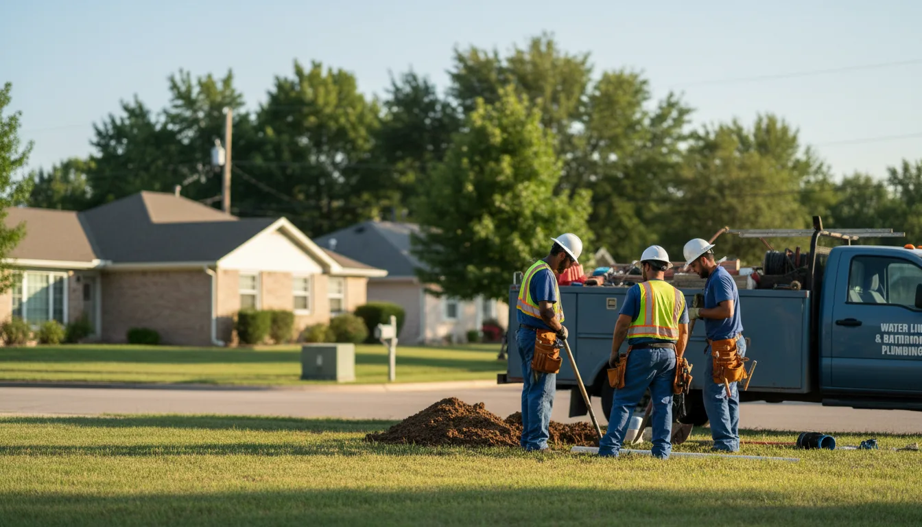 Residential water line and bathroom plumbing service in Allerton, IL